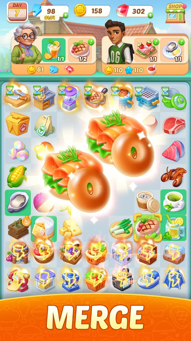 Flambé: Merge & Cook Premium Screenshot