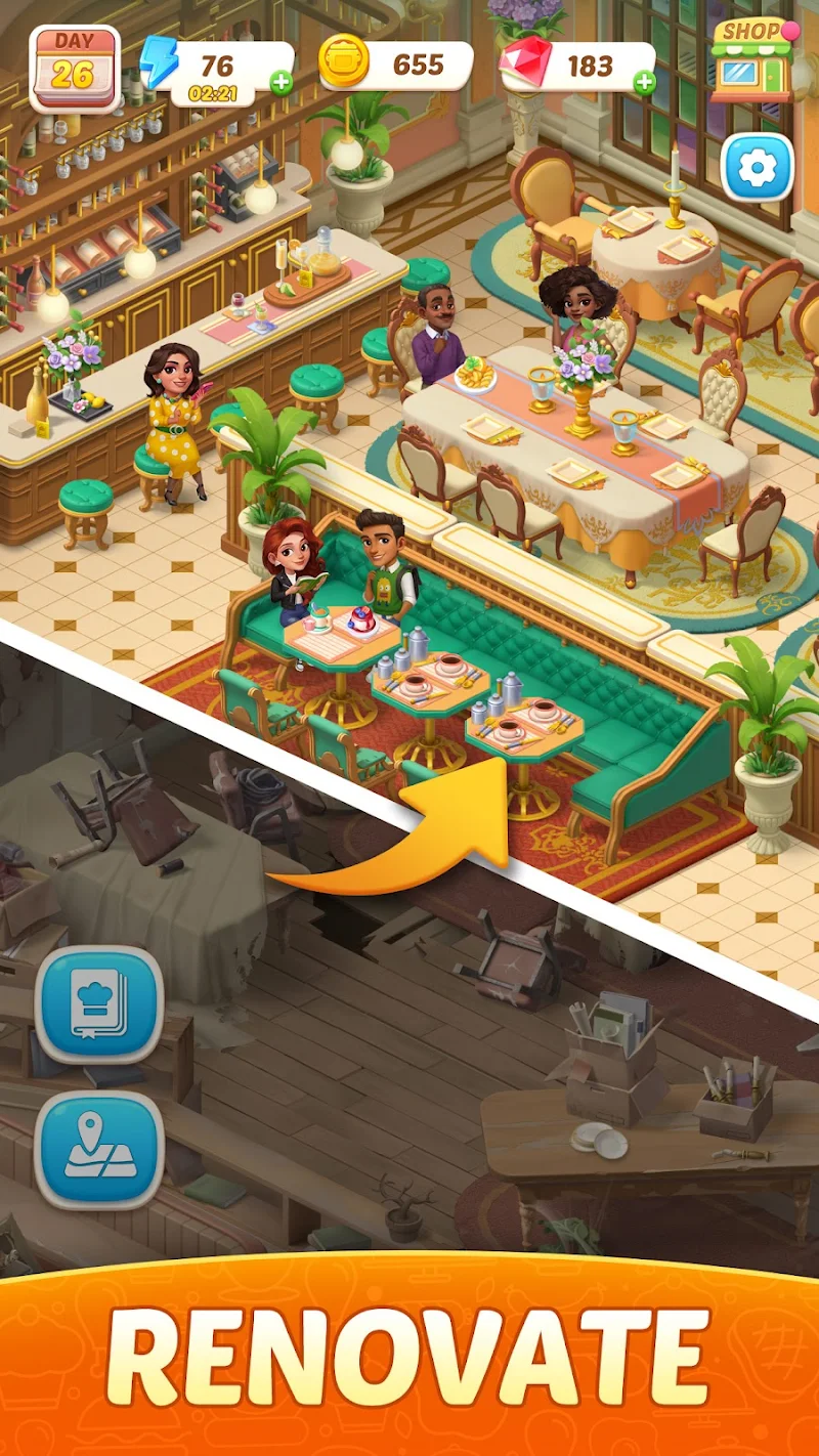Flambé: Merge & Cook Premium Screenshot